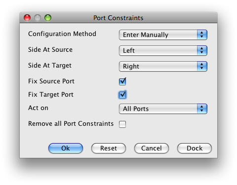 Desired port constraint options